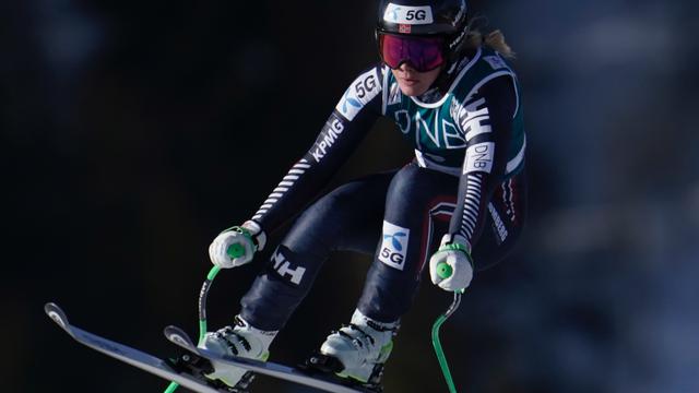 Ski alpin: la Norvégienne Kajsa Vickhoff remporte la descente dames de Kvitfjell. [Keystone - EPA/Stian Lysberg Solum]