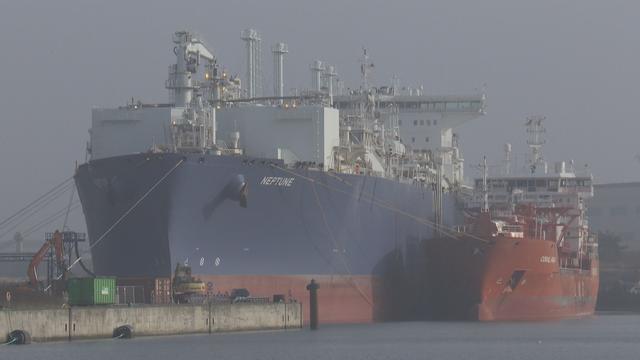 Le nouveau terminal flottant de GNL installé à Lubmin, sur la mer Baltique, en Allemagne. [RTS - DR]