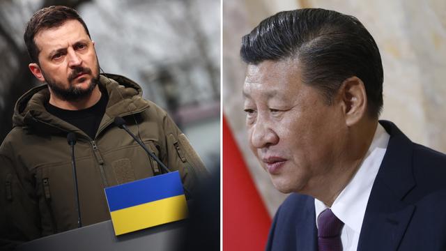 Xi Jinping appelle Volodymyr Zelensky à "la négociation" lors de leur premier entretien. [APF/KEYSTONE]