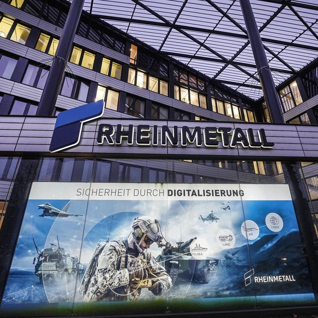 Rheinmetall clôture 2022 avec un chiffre d'affaires de 6,5 milliards d’euros. [Keystone - Martin Meissner - AP Photo]