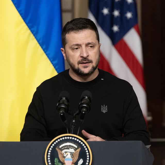 Volodymyr Zelensky s'est rendu aux Etats-Unis mardi pour demander une aide supplémentaire aux américains pour aider l'Ukraine. [Keystone - Michael Reynolds]