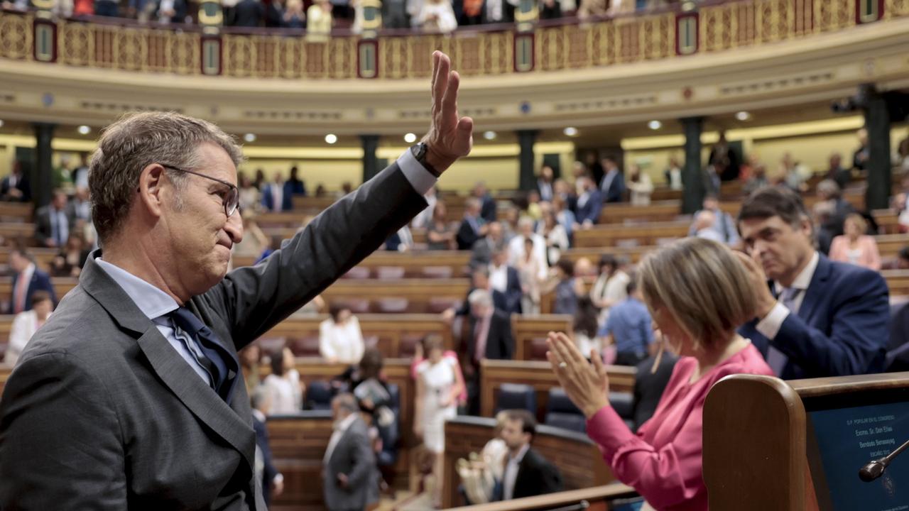 Le chef de la droite espagnole échoue à devenir le nouveau Premier ministre. [KEYSTONE - SERGIO PEREZ]