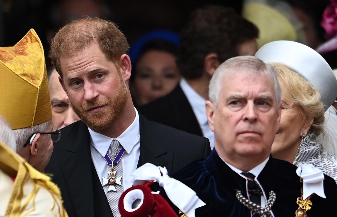 Le duc de Sussex, le prince Harry, et le duc d'York, le prince Andrew. [KEYSTONE - ANDY RAIN]