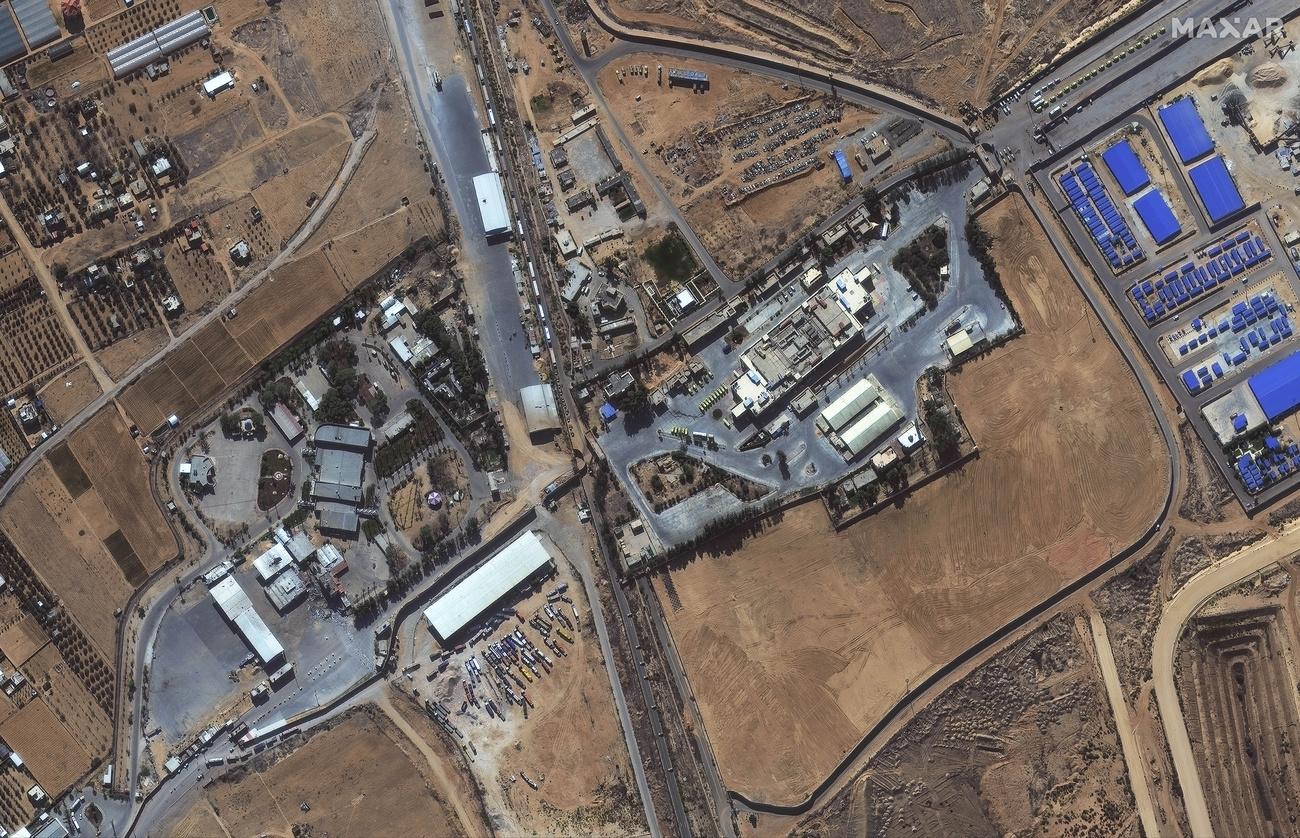Le terminal de Rafah avait été fermé plusieurs fois par Israël. [AP / Keystone - 2023 Maxar Technologies]
