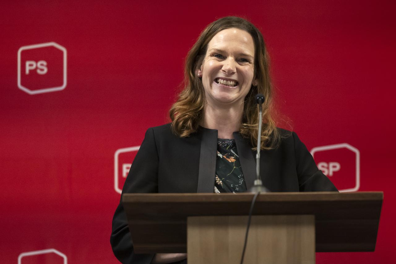 Evi Allemann, candidate bernoise au Conseil fédéral. [Keystone - Peter Klaunzer]