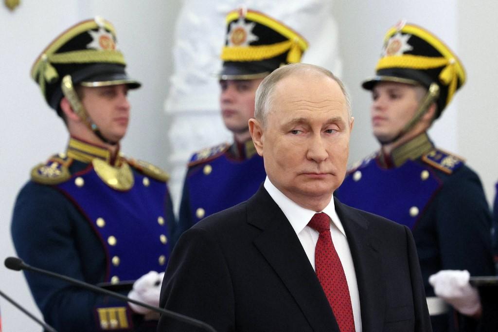 Le président russe lors de la fête nationale russe le 12 juin 2023. [Sputnik / afp - Gavriil Grigorov]