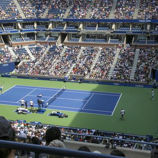 Le USTA Billie Jean King National Tennis Center à New-York, l'US Open se déroule du 28 août au 10 septembre 2023. [Keystone - Sarah Yensel]