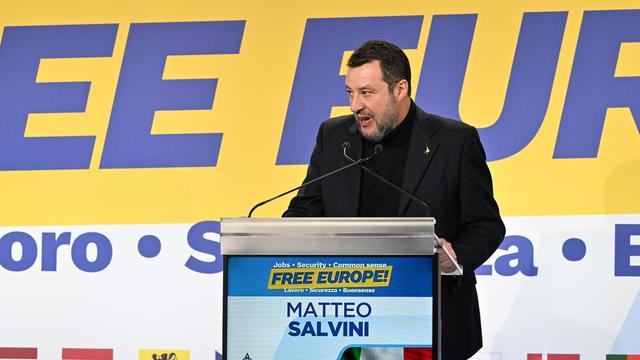 Matteo Salvini a rassemblé ses alliés d'extrême droite. [EPA - Caudio Giovannini]