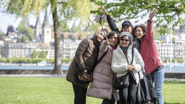 En 2023, les touristes chinois peinent toujours à revenir en Suisse [KEYSTONE - Urs Flueeler]