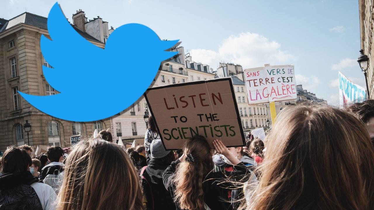 Le "climato-dénialisme" a un impact immense sur les échanges politiques sur Twitter. [AFP (montage RTS Info) - Lucas Boirat]