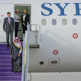 Le président syrien Bachar al-Assad est arrivé jeudi à Jeddah pour assister au 32e sommet de la Ligue arabe. [Keystone/AP - Agence de presse saoudienne]