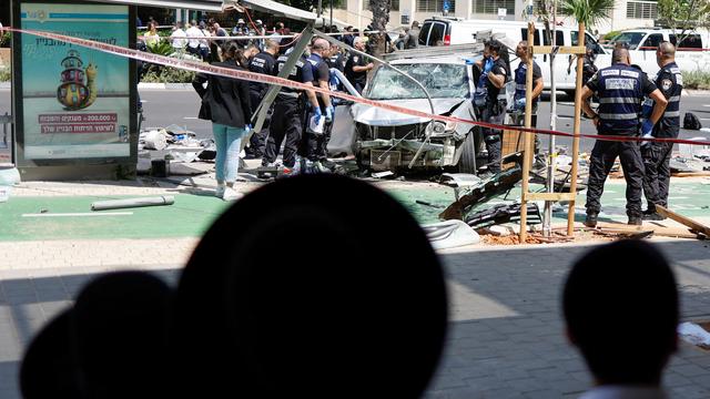 Un attentat à la voiture bélier a fait sept blessés à Tel Aviv mardi 4 juillet 2023. [reuters - Amir Cohen]