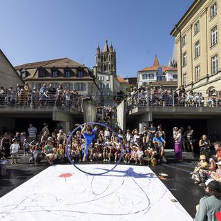 Le Festival de la Cité, à Lausanne, a accueilli plus de 100'000 personnes en six jours. [Keystone - Cyril Zingaro]