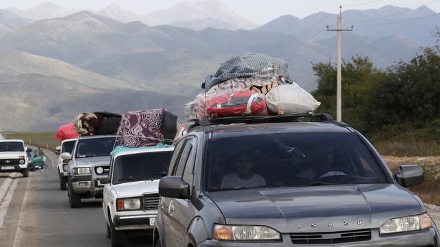 Plus de 100'000 personnes ont quitté le territoire du Haut-Karabakh. [Keystone - EPA/Anatoly Maltsev]