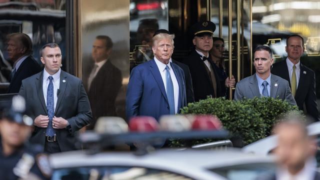 Donald Trump de nouveau entendu par la justice à New York pour fraude financière. [KEYSTONE - JUSTIN LANE]