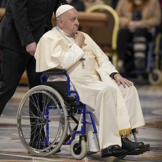 Le pape François exhorte les participants à la COP à s'engager "sans délai". [Keystone]