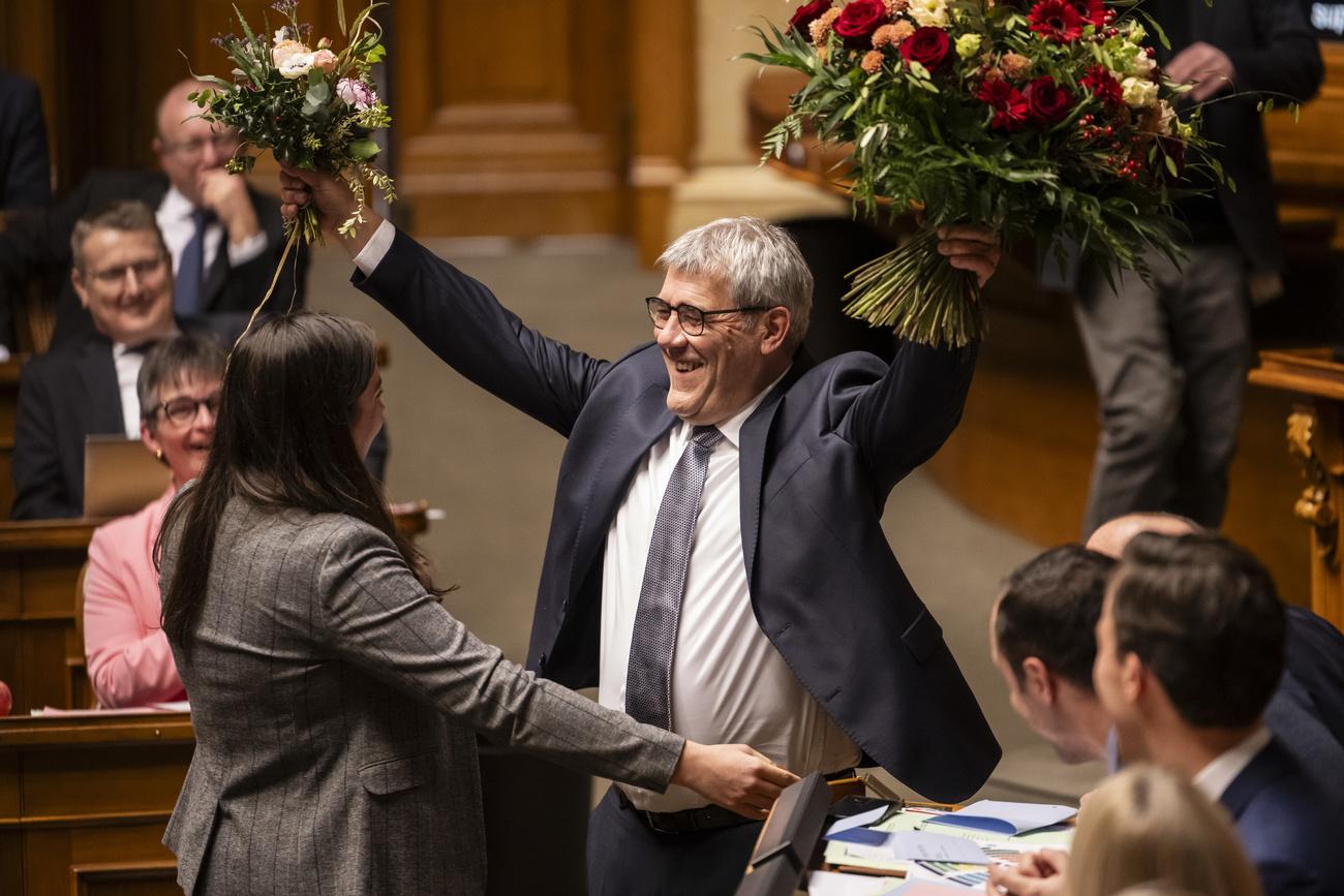 Le socialiste bâlois Eric Nussbaumer sera la premier citoyen du pays durant un an. [Keystone - Alessandro della Valle]