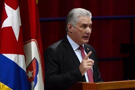 Miguel Diaz-Canel a sans surprise été réélu mercredi à la tête de l'île communiste de Cuba. [Keystone]