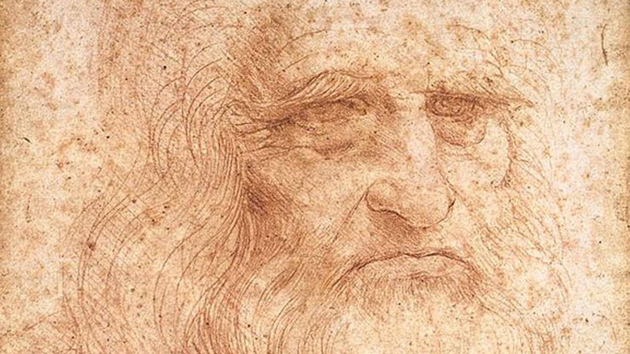 Autoportrait présumé de Léonard de Vinci, vers 1512. Sanguine sur papier. [Wikimedia - Royal Library of Oxfordshire/Librairie Royale de Turin]