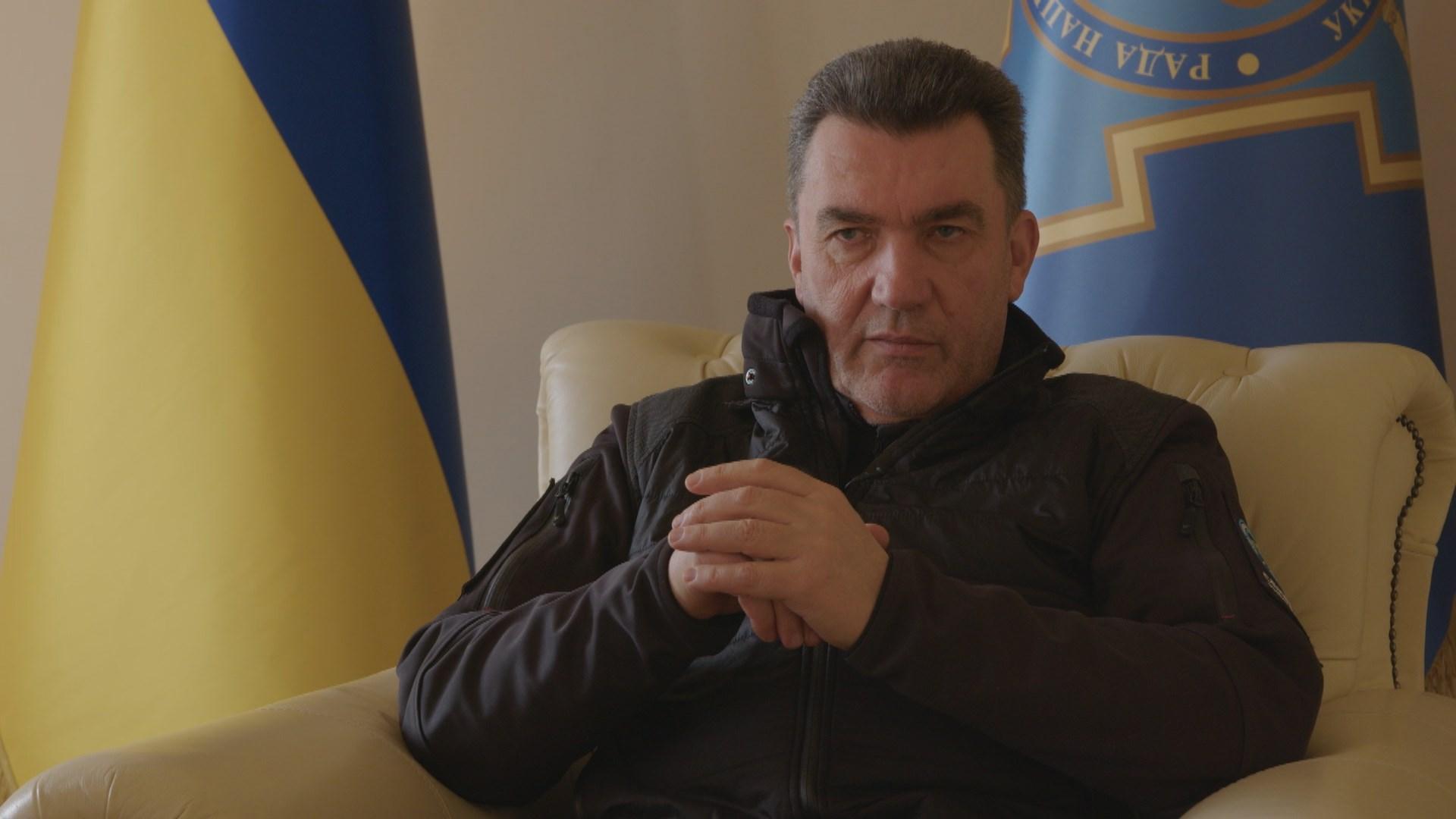 Oleksiy Danilov, secrétaire du Conseil de défense et de sécurité nationale de l'Ukraine, en février 2023. [RTS - DR]