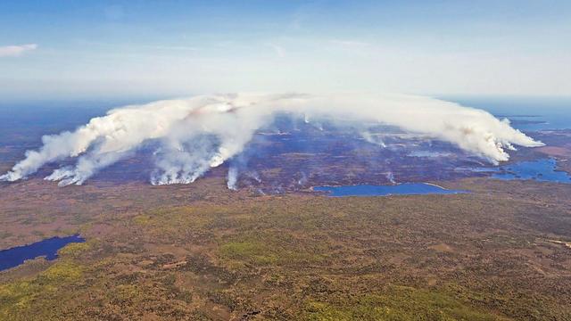 Une image aérienne montre l'étendue des incendies qui font rage dans l'est du Canada. [afp - Nova Scotia Government]