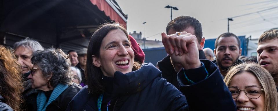 L'Italo-Suissesse Elly Schlein prend la présidence du Parti démocrate italien. [NURPHOTO VIA AFP - MAURO UJETTO]