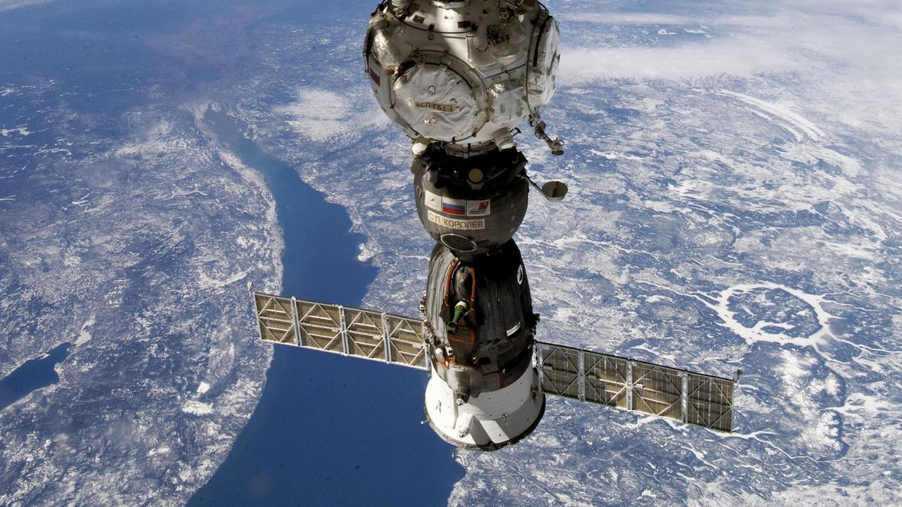 Le vaisseau russe Soyouz de secours est arrivé à la station spatiale. (Image d'illustration) [AP - Sergei Korsakov, Roscosmos State Space]