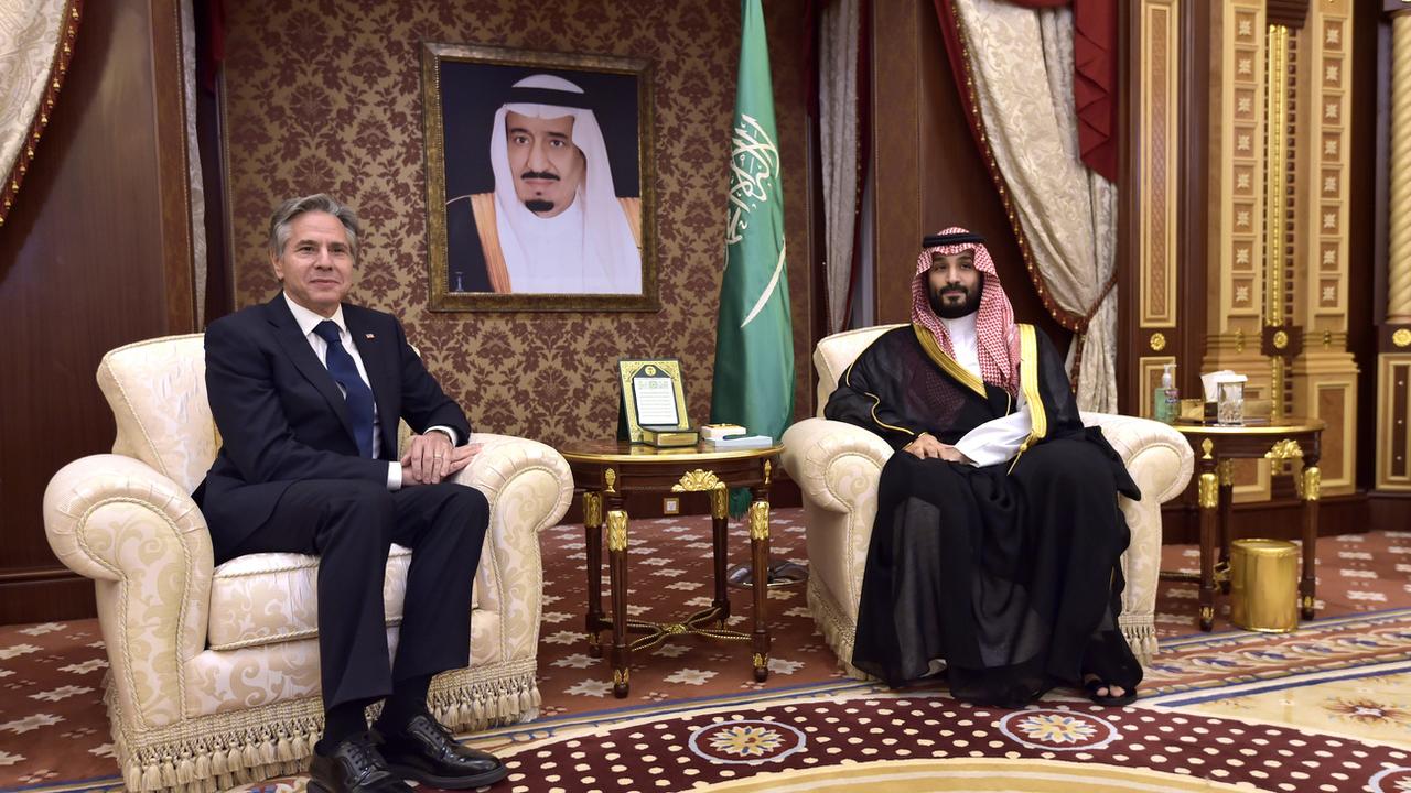 Le chef de la diplomatie américaine Antony Blinken s'est entretenu dans la nuit de mardi à mercredi à Jeddah avec le prince héritier Mohammed ben Salmane. [Amer Hilabi]