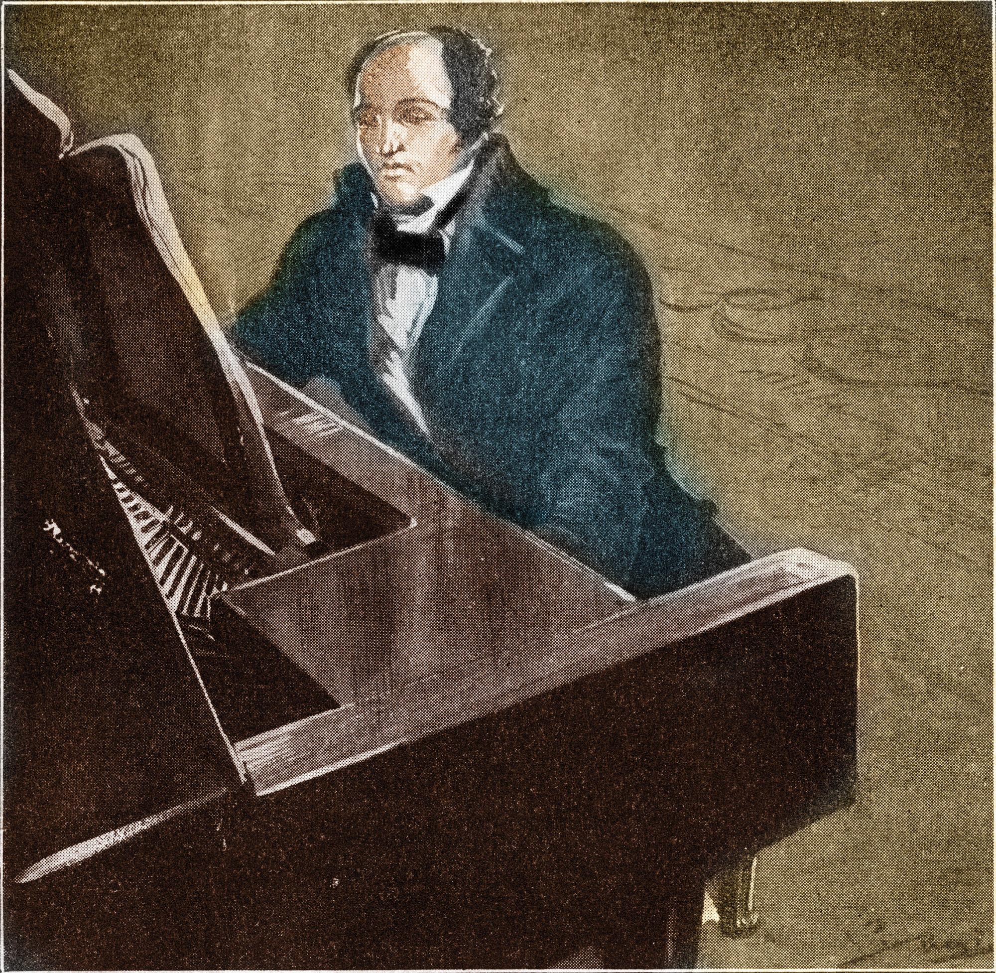 Le pianiste et compositeur italien, Muzio Clementi (1752-1832). Illustration de 1932. [AFP - Lee/Leemage]