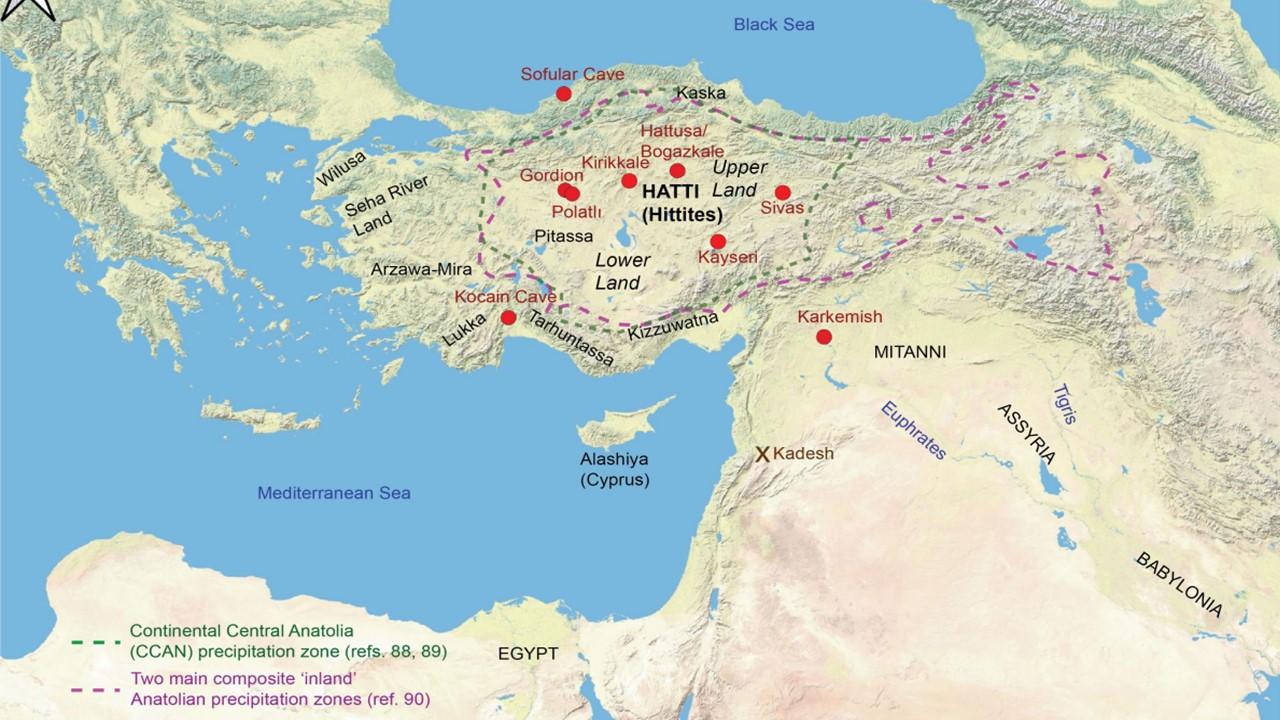 Principaux sites Hittites [Nature]