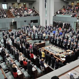 Séance du Parlement australien à Canberra.