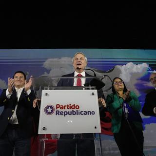José Antonio Kast, chef du parti républicain, à Santiago au Chili, le 7 mai 2023. [Keystone - Esteban Felix]