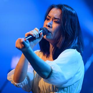 La chanteuse américano-japonaise Mitski au Montreux Jazz Festival, le 5 juillet 2022. [Keystone - Laurent Gillieron]