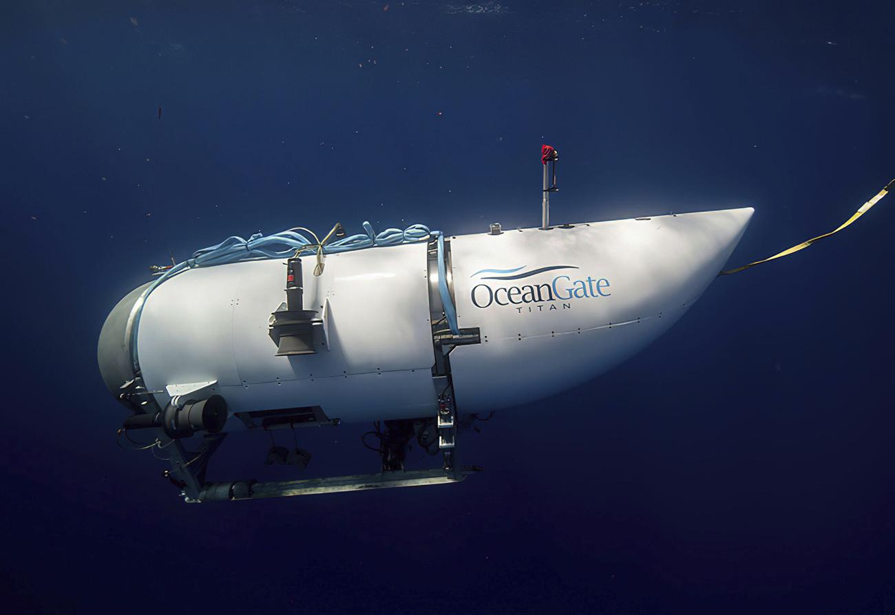 Le Titan, submersible de l'entreprise OceanGate, avait plongé dimanche pour atteindre l'épave du Titanic. [Keystone - OceanGate Expeditions via AP]