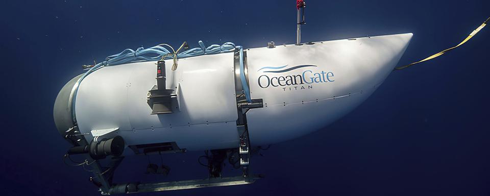 Le Titan, submersible de l'entreprise OceanGate, avait plongé dimanche pour atteindre l'épave du Titanic. [Keystone - OceanGate Expeditions via AP]