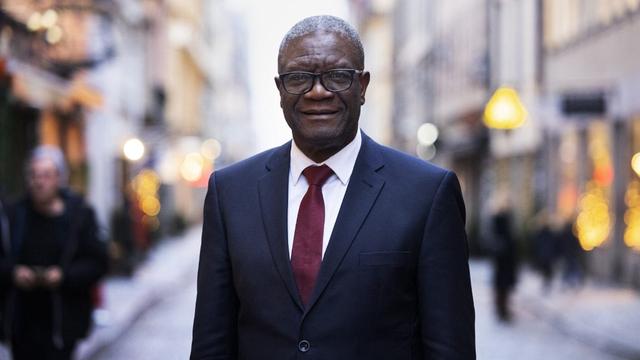 Denis Mukwege, gynécologue congolais et fondateur de l'Hôpital Panzi à Bukavu, photographié durant une visite à Stockholm, le 9 janvier 2023. [TT News Agency via AFP - Nils Petter Nilsson]