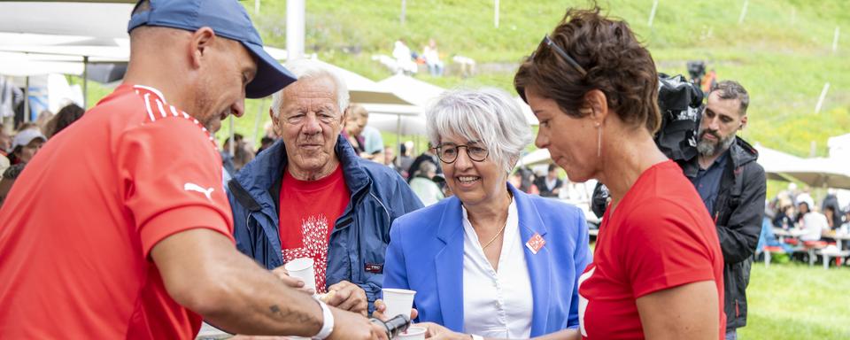 Elisabeth Baume-Schneider appelle les jeunes à s'engager en politique. [Keystone - Urs Flueeler]