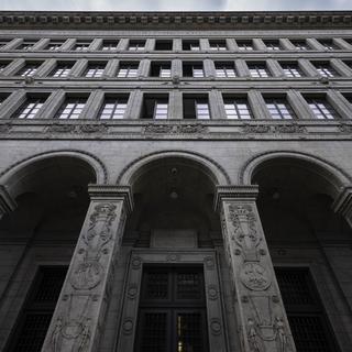 Façade de la Banque nationale suisse (BNS). [Keystone]