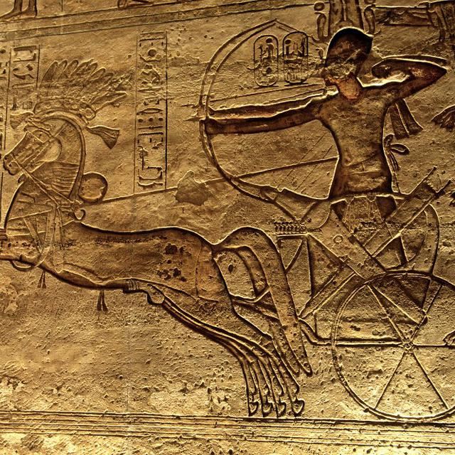Le bas-relief de la bataille de Qadesh avec Ramsès II. [AFP - SEUX Paule / hemis.fr]