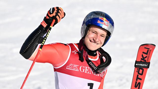 Marco Odermatt aux Mondiaux de ski 2023 à Courchevel. [APA/Keystone - BARBARA GINDL]