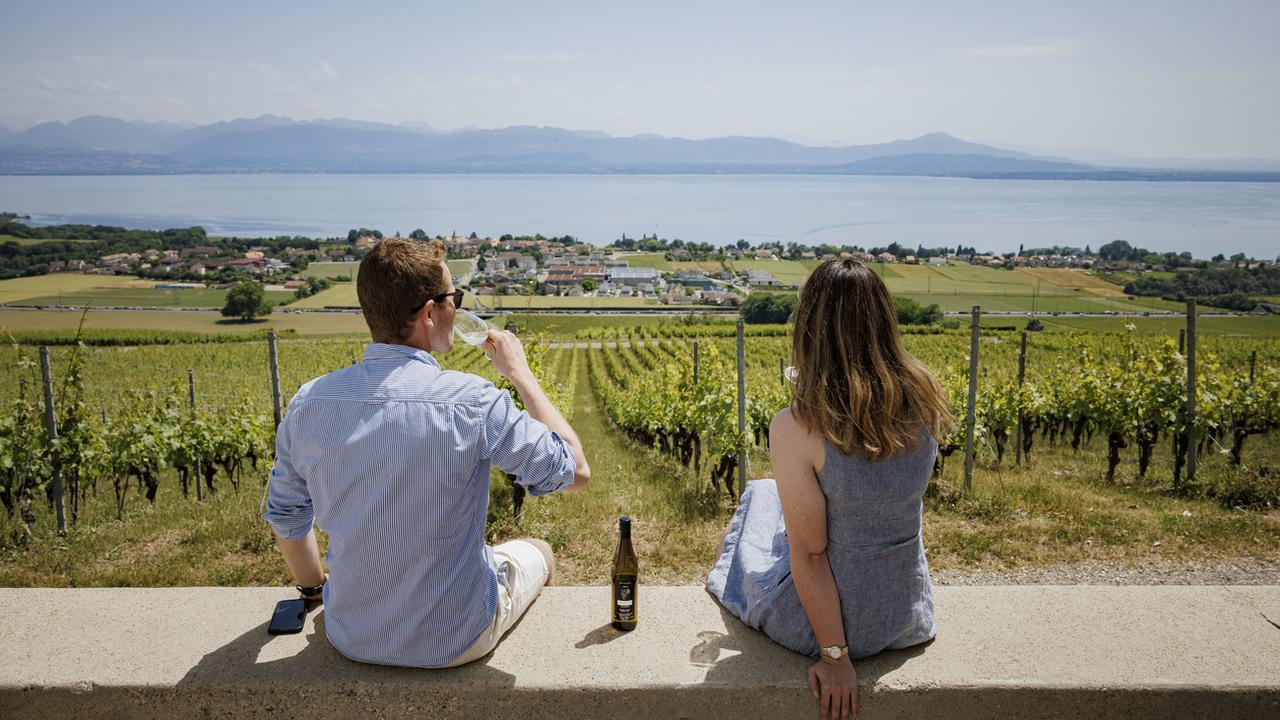 La consommation de vin en Suisse a diminué en 2022. [Keystone - Valentin Flauraud]