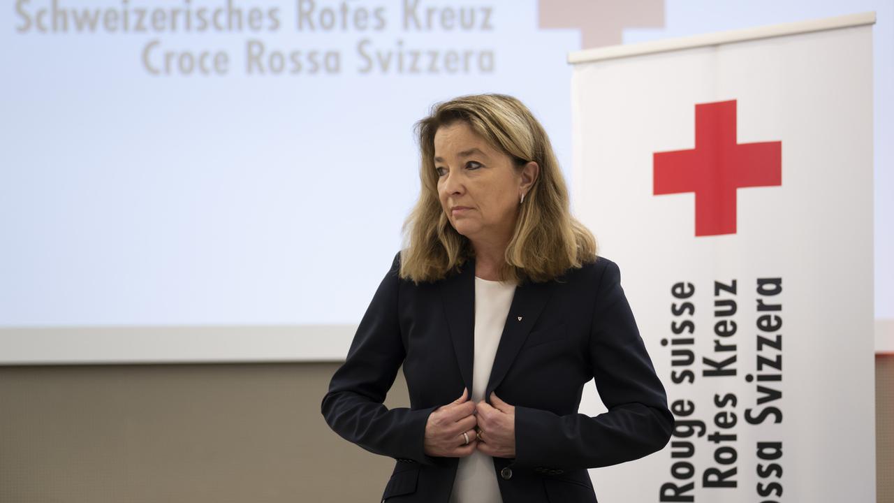 La présidente de la Croix-Rouge suisse Barbara Schmid-Federer démissionne avec effet immédiat. [keystone - Anthony Anex]