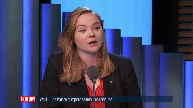 Une baisse d'impôts saluée et critiquée dans le canton de Vaud: interview de Valérie Dittli