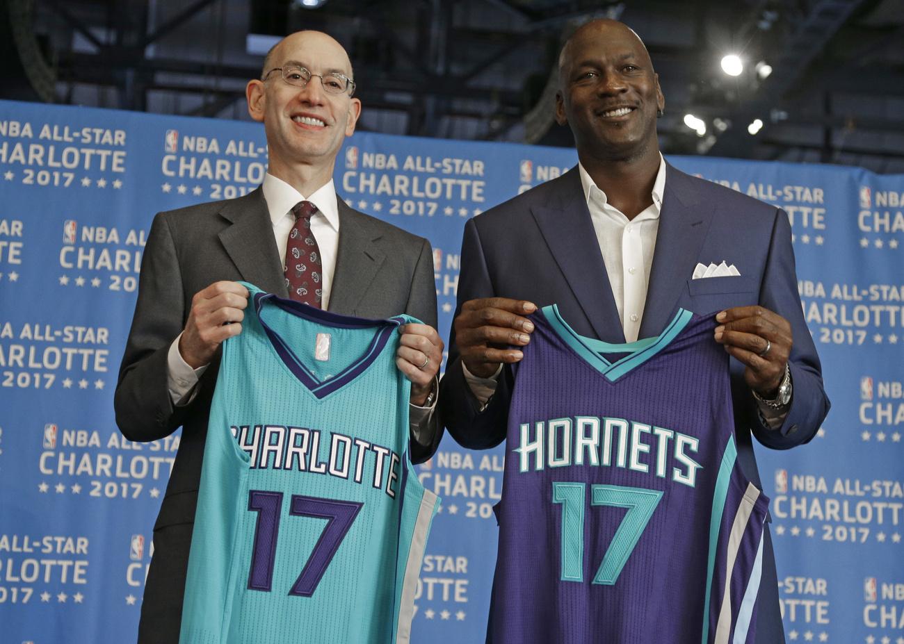 Michael Jordan avait pris les commandes des Charlotte Hornets en 2010. [KEYSTONE - Chuck Burton]