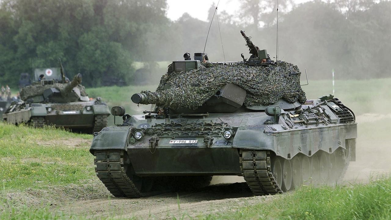 Un char Leopard 1 de l'armée allemande photographié en mai 2000. [AP/Keystone - Eckehard Schulz]