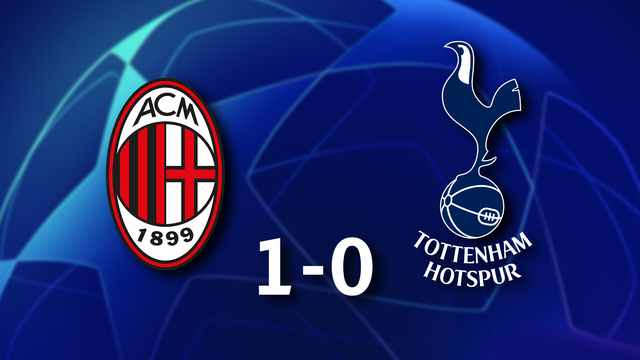 AC Milan-Tottenham 1-0.