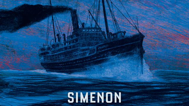 Couverture de "Le passager du Polarlys" de Simenon par José-Louis Bocquet et Christian Cailleaux. [Editions Dargaud]
