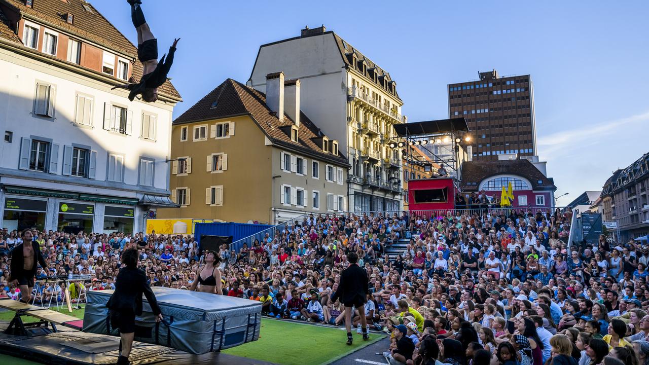 Le festival de La Plage des Six Pompes a attiré quelques 80'000 visiteurs en 2022. [Keystone - Jean-Christophe Bott]