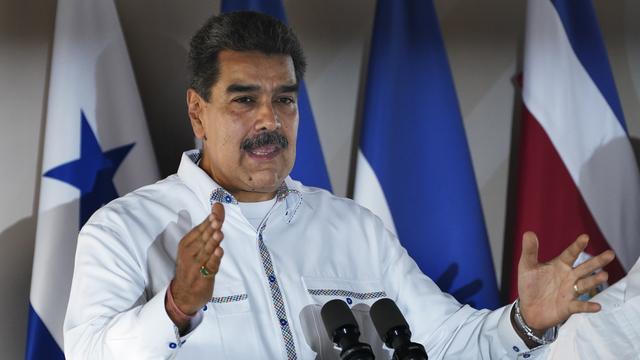 Le président du Venezuela, Nicolás Maduro, lors d'un discours le 22.10.2023. [AP Photo/Keystone - Marco Ugarte]