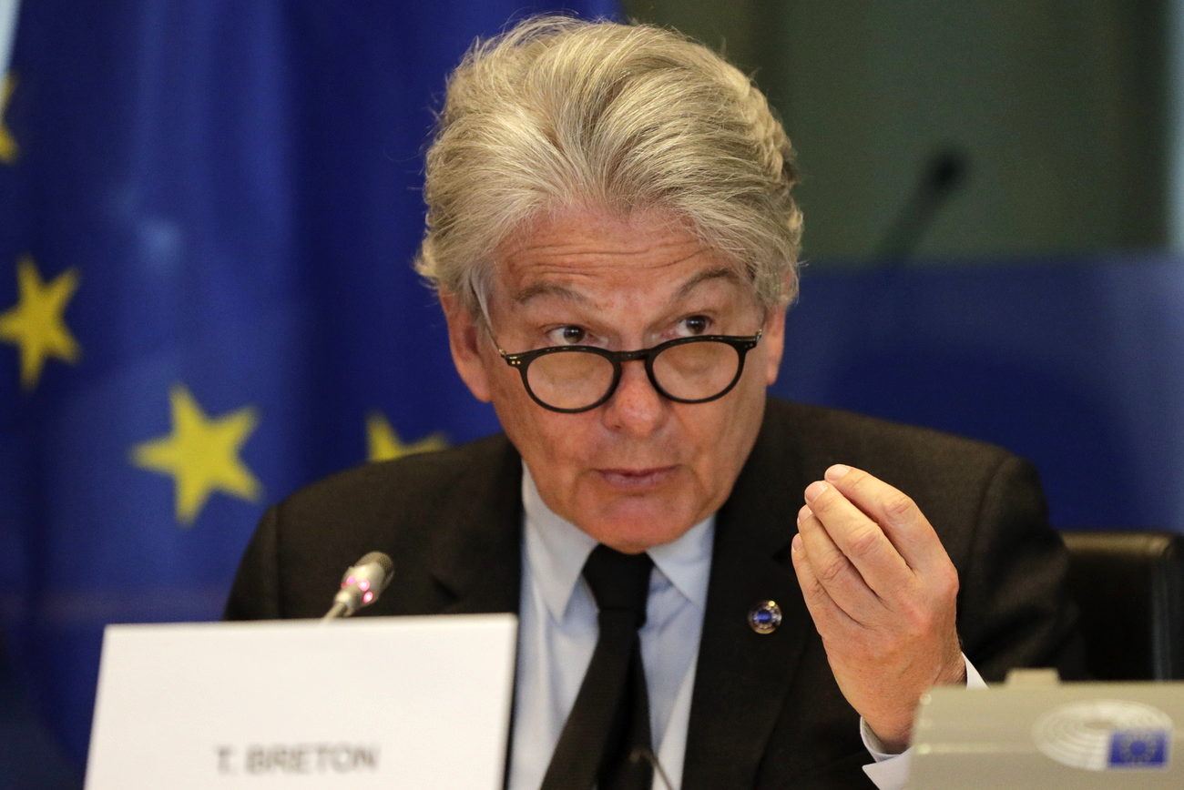 Le commissaire européen Thierry Breton. [EPA/Keystone - Olivier Hoslet]